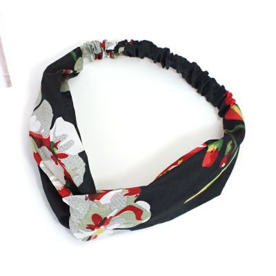 Women Girls Summer Bohemian Hair Bands Print Headbands Retro Cross Turban Bandage Bandanas HairBands Hair Accessories Headwrap