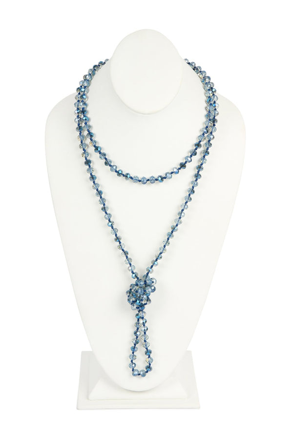 8mm Longline Hand Knotted Necklace