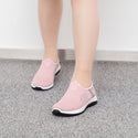 Women Flat Shoes Knit Woman Casual Slip on Vulcanized Shoes Female Mesh Soft Breathable Women's Footwear for Ladies Sneaker