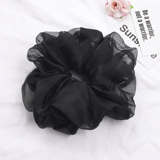 Buy black Big Size Organza Hair Scrunchies