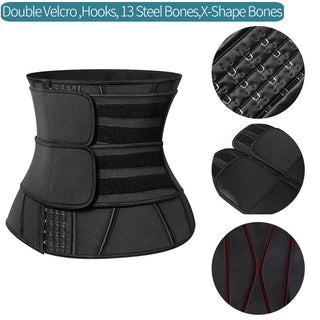 Buy 13-bones-black-1 Men Waist Trainer Abdomen Slimming Body Shaper