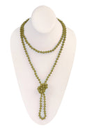 8mm Longline Hand Knotted Necklace