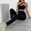 Sportwear Women Yoga Sets Fitness Wear 2peice Suits High Waist Legging Top Bra Gym Running Clothing Outfit Sport Suit,LF211