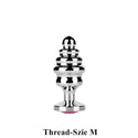 Stainless Steel Butt Plug Anal Massager Spiral Beads Stimulation Thread Anal Plug Anus Sex Toy for Adult Couples SM Products