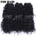 FSR Synthetic Hair Weave Short Kinky Curly Hair Weaving 6 Pieces/Lot 210g Hair Product - Webster.direct