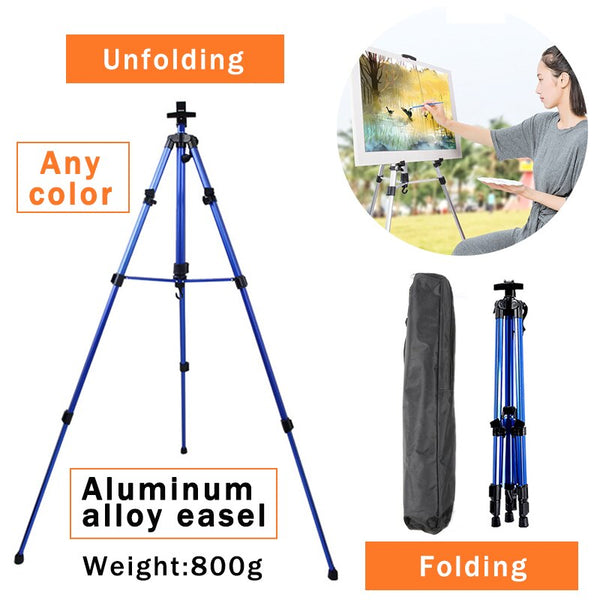 Aluminum Alloy Easel Retractable Metal Sketch Easel