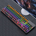 Mechanical Keyboard Black Axis Blue Switch Retro Punk Gaming Keyboard Mouse Headphone Three Piece Set Cable for Desktop Loptap