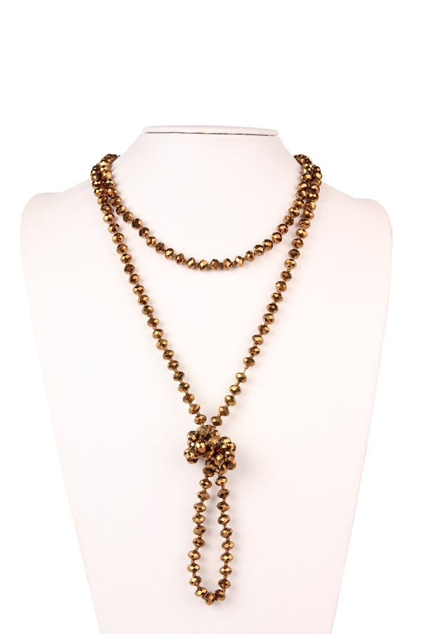 8mm Longline Hand Knotted Necklace