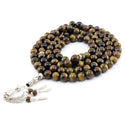 Natural Stone 8 Mm Tiger Eye Stone Tassel Pendant 99 Islamic Rosary Muslim Tasbih Allah Mohammed Rosary for Women Men Tesbin