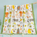 110x120cm 4 and 6 Layers Muslin Bamboo Cotton Newborn Baby Receiving Blanket Swaddling Kids Children Baby Sleeping Blanket