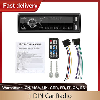 Car Radio 1 DIN Car Auto Audio Stereo Bluetooth Auto Radio USB AUX MP3 Player Touch Screen Car Multimedia Player Remote Control