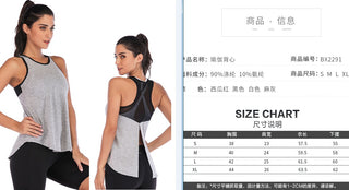 Buy gray New Women Fitness Sports Shirt Sleeveless Yoga Top Running GymShirt Vest Athletic Undershirt Yoga Gym Wear Tank Top Quick Dry