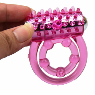 CandiWay Mini Vibrators Rings Double Cockring Delay Premature Ejaculation Penis Ball Loop Lock Sex Toys Product for Men