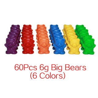 Buy 60pcs-big-bears Kids Math Match Game Counting Bears Montessori Number Cognition Rainbow Matching Game Educational Toys for Children Toddler Gift