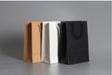 13x6x19cm 5pcs Kraft Gift Paper Bag Custom Clothing Shopping Bag With Handle Small White Paper Bag Black Jewelry Packing Bag