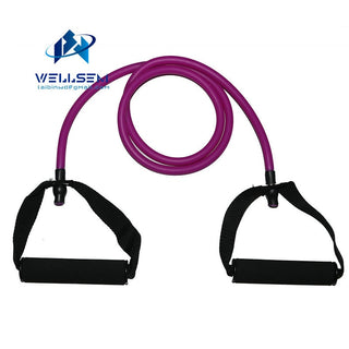 Buy purple Elastic Yoga Pull Rope Fitness Resistance Bands Exercise Tubes Practical Training Elastic Band Rope Yoga Workout Stretch Band