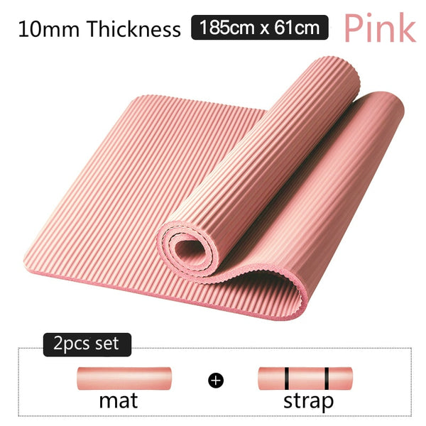 185cm Enlarged Fitness Mat Yoga Mat Men Gym Exercise Mat Esterilla Yoga Tapete Pad Lengthen Non-Slip for Beginner With Yoga Bag