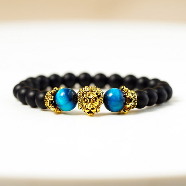 Vintage Crown Lion Head Bracelet Men