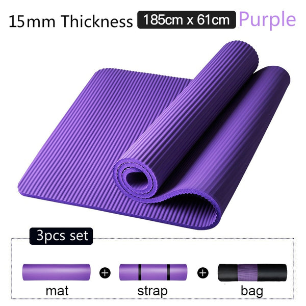 185cm Enlarged Fitness Mat Yoga Mat Men Gym Exercise Mat Esterilla Yoga Tapete Pad Lengthen Non-Slip for Beginner With Yoga Bag