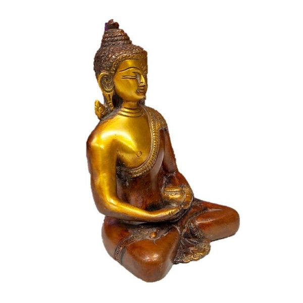 Sitting Medicine Buddha on Lotus in Meditation Pose