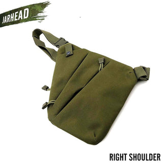 Buy green-rightshoulder Multifunctional Concealed Tactical Storage Gun Bag Holster Men&#39;s Left Right Nylon Shoulder Bag Anti-Theft Bag Chest Bag Hunting