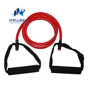 Buy red Elastic Yoga Pull Rope Fitness Resistance Bands Exercise Tubes Practical Training Elastic Band Rope Yoga Workout Stretch Band