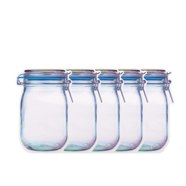 Reusable Mason Jar Zipper Bags