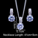 Emmaya Bridal Jewelry Sets Female Jewellery With Zircon Set of Earrings Pendant Necklaces Gift Party for Woman