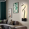 Modern Minimalist Wall Lamps Living Room Bedroom Bedside 16W AC96V-260V LED Sconce Black White Lamp Aisle Lighting Decoration