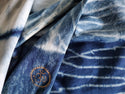 Eternity  Indigo Cotton Scarf With Golden OM Symbol