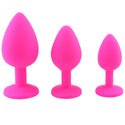 Silicone Butt Plug Anal Plug Unisex Sex Stopper 3 Different Size Adult Toys for Men/Women Anal Trainer for Couples