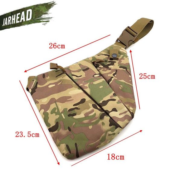 Multifunctional Concealed Tactical Storage Gun Bag Holster Men's Left Right Nylon Shoulder Bag Anti-Theft Bag Chest Bag Hunting