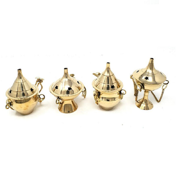 Brass Hanging CONE Incense Burner  3.75"