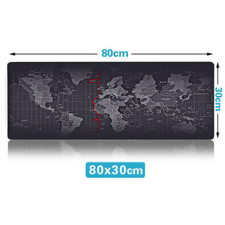 Buy 80x30cm-world Extra Large Gaming Mouse Pad Gamer Computer Big Mouse Mat Locking Edge Speed Mousepad Keyboard Desk Mat Anti-Slip Natural Rubber