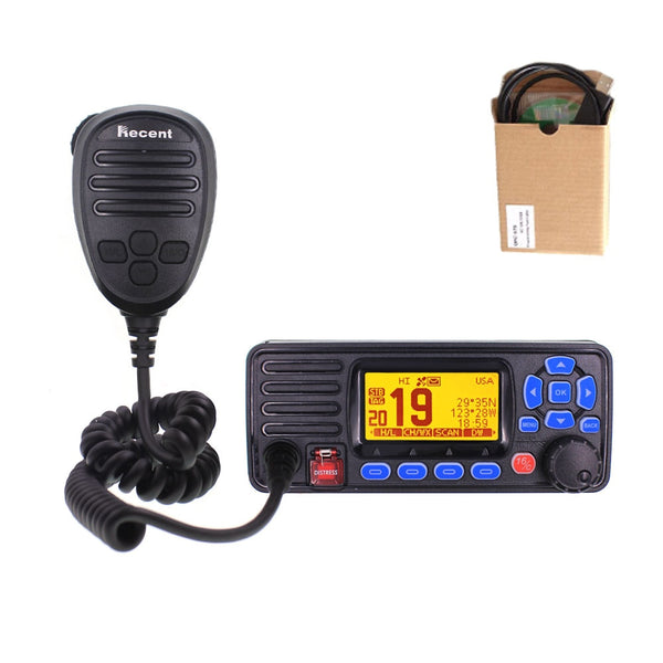 Recent RS-509MG 25W VHF 156.000-162.000MHz Fixed Marine Radio With GPS Walkie Talkie IP67 Waterproof Mobile Boat VHF Radio Stati