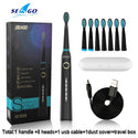 Seago Sonic Electric Toothbrush Tooth Brush USB Rechargeable Adult Waterproof Ultrasonic Automatic 5 Mode With Travel Case