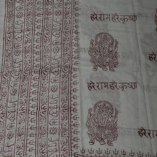 Buy ecru OM Bhakti Prayer Shawl - Medium