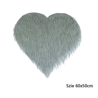 Buy grey-heart-shaped Clearance 75X50cm Newborn Baby Infant Photo Blanket Fake Fur Rug Blanket Plush Photography Background Prop Basket Stuffer Filler