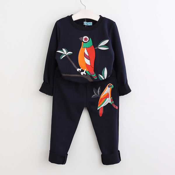 Toddler Girls Clothes Kids Autumn Winter T Shirt Pants Christmas Clothes Girls Printed Outfits Sport Suit Children Clothing Set