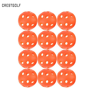 CRESTGOLF 12pcsX90mm Pickleball Plastic Airflow Hollow Indoor Practice Training Ball Baseball Golf Ball Accessories