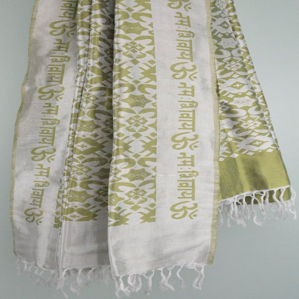 OM Namah Shivay Handwoven Silk Shawl