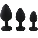 Silicone Butt Plug Anal Plug Unisex Sex Stopper 3 Different Size Adult Toys for Men/Women Anal Trainer for Couples