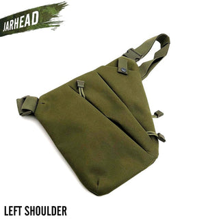 Buy green-leftshoulder Multifunctional Concealed Tactical Storage Gun Bag Holster Men&#39;s Left Right Nylon Shoulder Bag Anti-Theft Bag Chest Bag Hunting