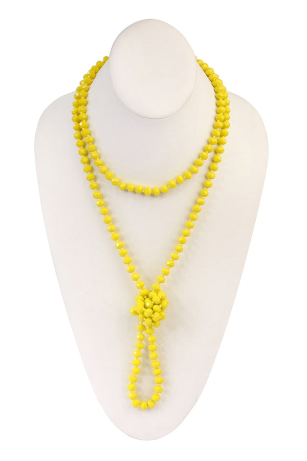 8mm Longline Hand Knotted Necklace