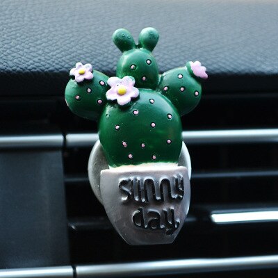 CHIZIYO Car Air Freshener Cactus Plants Perfume Vent Outlet Air Conditioning Fragrance Clip Cute Creative Ornaments