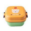 Cartoon Healthy Plastic Lunch Box Microwave Oven Lunch Bento Boxes Food Container Dinnerware Kid Childen Lunchbox