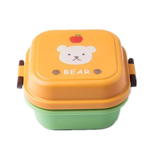 Cartoon Healthy Plastic Lunch Box Microwave Oven Lunch Bento Boxes Food Container Dinnerware Kid Childen Lunchbox