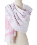 OM Shanti Paisley Design Hand Block Printed Cotton Shawl