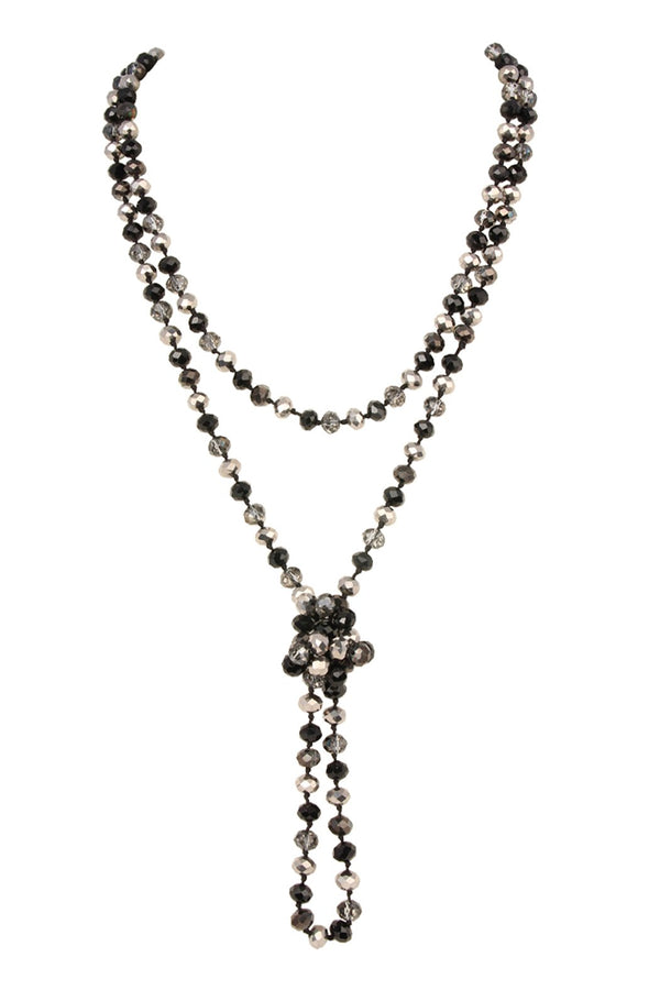 8mm Longline Hand Knotted Necklace