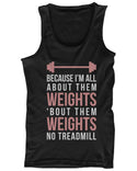 Funny Pink Design Workout Tank Top - All About Them Weight - Gym Clothes